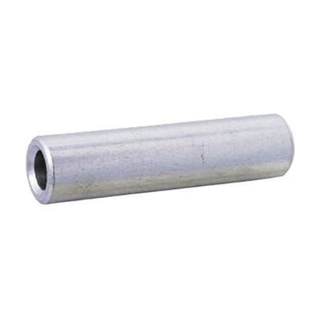 Round Spacer, Plain Aluminum, 9/16 In Overall Lg, 0.14 In Inside Dia